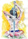 Cartoon: Yoga Samurai (small) by Zlatko Iv tagged fitness,kunst,dassein,besuch,tanz,zentrum