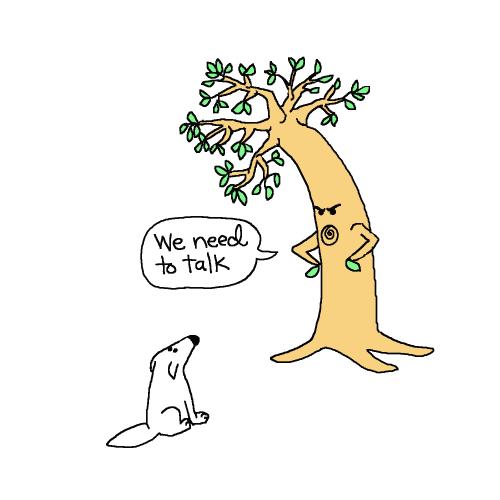 Cartoon: dog and tree (medium) by mfarmand tagged dog,tree,dogandtree,peeing