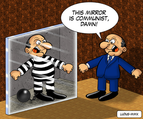 Cartoon: Berlusconi in the mirror (medium) by Ludus tagged berlusconi