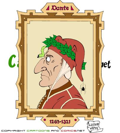 Cartoon: Dante Alighieri (medium) by Ludus tagged dante