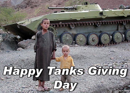 Cartoon: Happy Tanks Giving Day (medium) by Ludus tagged war