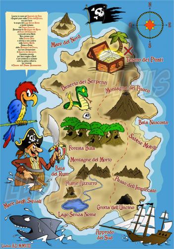 Pirates Treasure Map By Ludus | Media & Culture Cartoon | TOONPOOL