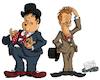 Cartoon: Stan Laurel and Oliver Hardy (small) by Ludus tagged stanlaurel,oliverhardy
