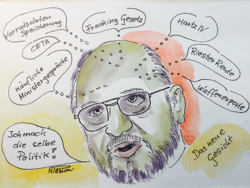 Cartoon: Selbe Politik (medium) by Pralow tagged schulz,kanzlerkandidat,spd,cdu,bundestagswahl,politikwechsel