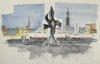 Cartoon: Blick auf Hamburger Skyline (small) by Pralow tagged hamburg,skulptur,cap,san,diego,hafenrundfahrt,tourismus,stadtrundgang