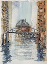 Cartoon: Enge Kanäle (small) by Pralow tagged hamburg,speicherstadt,kanal,speicherhäuser,stadtrundgang,tourismus