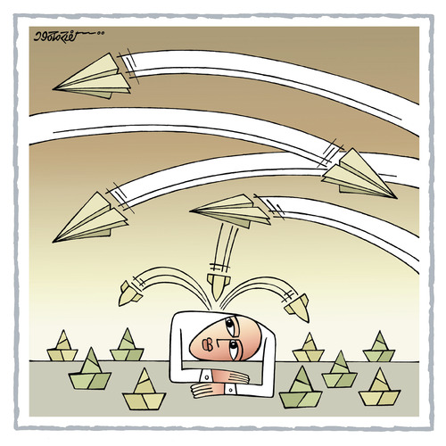 Cartoon: Media war (medium) by kifah tagged media,war