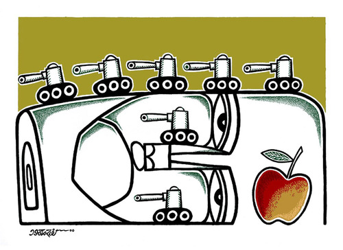 Cartoon: State of Siege (medium) by kifah tagged state,of,siege