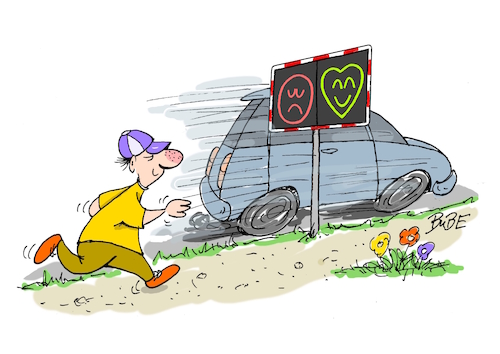 Cartoon: Jogging smile (medium) by BuBE tagged joggen,geschwindigkeit,gesundheit,smiles,laufen,raser,joggen,geschwindigkeit,gesundheit,smiles,laufen,raser