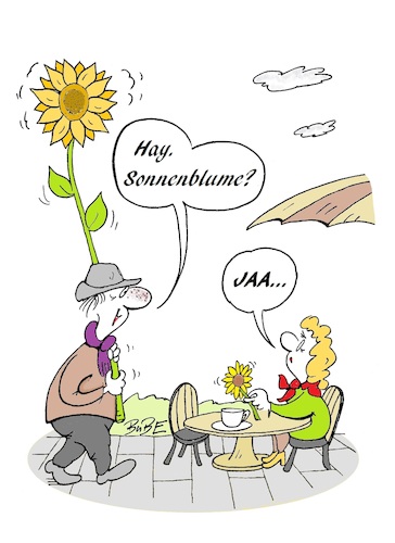 Cartoon: Rendevouz (medium) by BuBE tagged rendevouz,dating,verabredung,kennenlernen,partner,partnerin,erkennungszeichen