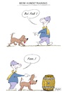 Cartoon: Hundetraining (small) by BuBE tagged hund,hundetrainer,tiere,fass,fuß,hundeausbildung