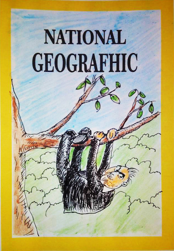 Cartoon: national geographic (medium) by joaquim carvalho tagged lizy,nature