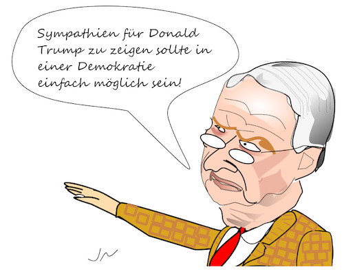 Cartoon: Gauland (medium) by Jochen N tagged trump,präsident,usa,biden,kapitol,kongress,repräsentantenhaus,wähler,wahl,demokratie,populismus,anschlag,angriff,ausschreitung,afd,sympathie,hitler
