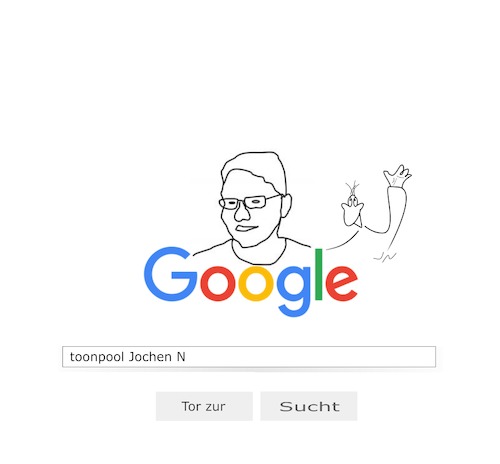 Cartoon: Google (medium) by Jochen N tagged google,suchmaschine,android,internet,www,computer,smartphone,toonpool,startseite,suche,sucht,tor,maik