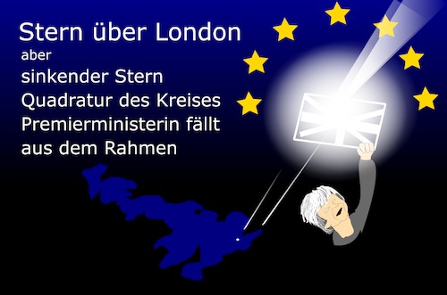 Cartoon: Supermond (medium) by Jochen N tagged stern,sterne,theresa,may,brexit,england,uk,london,eu,premierministerin,nacht,quadratur,des,kreises,komet,supermond,mond,rahmen,sinken