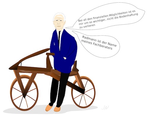 Cartoon: Tour des Franz (medium) by Jochen N tagged franz,beckenbauer,tour,de,france,fahrrad,draisine,laufrad,holz,hölzern,fifa,korruption,weltmeister,wm,2006,bayern,münchen,dfb,betrug,zahlung,bestechung