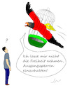 Cartoon: Allesdichtmachen (small) by Jochen N tagged schauspieler,kunst,künstler,kultur,kritik,protest,hohn,jan,josef,liefers,aktion,mimimi,bundesadler,vogelkäfig,freiheit,afd,ausgangssperre,corona,pandemie,covid,19,lockerungen,lockdown