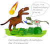 Cartoon: Dinosaurier (small) by Jochen N tagged aussterben,tod,panik,asteroid,mutation,impfstoff,impfen,spritze,moderna,biontech,pfizer,corona,pandemie,covid,19,lockdown,viren,virus,arzt,rotes,kreuz,krankenhaus,krank