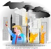 Cartoon: Durchlauferhitzer (small) by Jochen N tagged donald,trump,präsident,usa,energie,el,paso,brand,brandstiftung,feuer,dynamit,hitze,klimawandel,qualm,rauch,atmosphäre,skyline,stadt,hochhaus