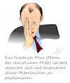 Cartoon: Friedrich Merz (small) by Jochen N tagged cdu,vorsitz,parteivorsitz,laschet,röttgen,merkel,wahl,kanzlerkandidat,christlich,augenmaß,augenhöhe
