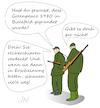 Cartoon: Greenpeace (small) by Jochen N tagged bielefeld,verschwörung,1980,recherche,anonym,undercover,erscheinung,förster,gewehr,klimawandel,umweltschutz,aktivist