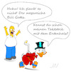 Cartoon: Homer Simpson meets Dagobert (small) by Jochen N tagged donald,duck,dagobert,bill,gates,reich,homer,simpson,stock,taktstock,ente,entenhals,entenhausen,zeichentrick,jubel