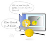 Cartoon: Impfstoff 2021 (small) by Jochen N tagged break,exit,brexit,boris,johnson,corona,pandemie,covid,19,infekt,lockdown,moderna,biontech,impfung,spritze,medizin,pharma,fernseher,tv,nachrichten