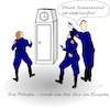 Cartoon: Uhr umstellen (small) by Jochen N tagged uhr,umstellen,umstellung,sommerzeit,winterzeit,zeit,zeitumstellung,stunde,zurückstellen,standuhr,abgelaufen,polizei,einsatz,pistole,schießen,schuss,waffe,drohung,bedrohung,drohen