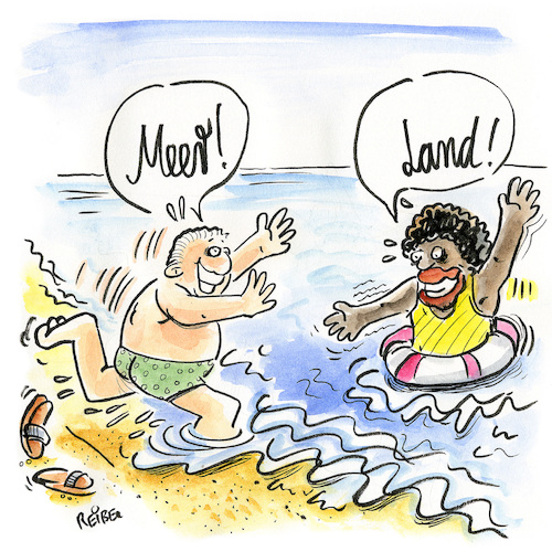 Cartoon: Freiheit (medium) by REIBEL tagged flucht,flüchtling,migration,meer,urlaub,rettung,strand,baden,flucht,flüchtling,migration,meer,urlaub,rettung,strand,baden