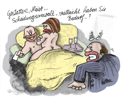 Cartoon: geschäftstüchtig (medium) by REIBEL tagged anwalt,scheidung,ehe,bruch,betrug,jura,juristerei,ehemann,schlafzimmer,werbung,visitenkarte,geschäft,förderung,business,mandant,anwalt,scheidung,ehe,bruch,betrug,jura,juristerei,ehemann,schlafzimmer,werbung,visitenkarte,geschäft,förderung,business,mandant