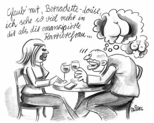 Cartoon: kompliment (medium) by REIBEL tagged dating,date,kompliment,wahrheit,metoo,retro,offenheit,machismus,sexismus,trendwende,dating,date,kompliment,wahrheit,metoo,retro,offenheit,machismus,sexismus,trendwende