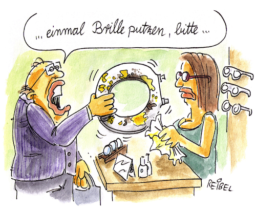 Cartoon: Optiker (medium) by REIBEL tagged optiker,putzen,service,brille,dreck,kunde,optiker,putzen,service,brille,dreck,kunde,toilette,toilettendeckel,klobrille