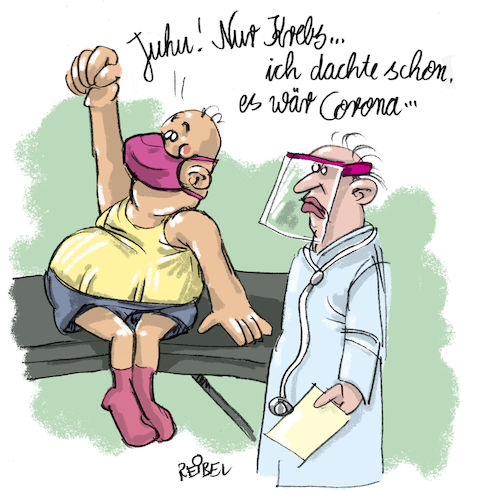 Cartoon: Risikobewertung (medium) by REIBEL tagged corona,arzt,krebs,virus,risiko,wahrscheinlichkeit,bauchgefühl,corona,arzt,krebs,virus,risiko,wahrscheinlichkeit,bauchgefühl