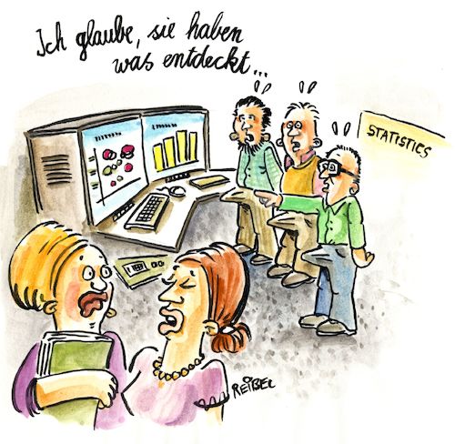 Cartoon: Statistik (medium) by REIBEL tagged statistik,wissenschaft,erektion,computer,forschung,zahlen,wirtschaft,analyse,heureka