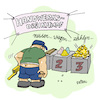 Cartoon: Handwerks-Meister (small) by REIBEL tagged handwerk,craft,work,arbeit,gold,money,verdienst,wettkampf,competition