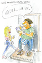 Cartoon: macho (small) by REIBEL tagged schönheit,operation,chirurgie,eingriff,eier,macho,männlichkeit,hoden,einkaufen,optimierung