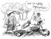 Cartoon: organspende (small) by REIBEL tagged wald,kettensäge,arm,organspende,spaziergänger,holz,säge,unfall,amputation,hilfsbereitschaft,bitte,blut,knochen