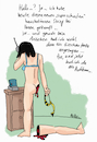 Cartoon: reklamation (small) by REIBEL tagged reklamation,string,tanga,bein,amputation,beschwerde,schnitt,blut,telefon,kundenservice