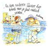 Cartoon: Spielverderber (small) by REIBEL tagged urlaub,neid,urin,meer,wasser,sauber,verdreckt,baden,urlauber,peinlich,mallorca,ballermann