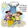 Cartoon: Wetterwechsel (small) by REIBEL tagged klima,schutz,dürre,regen,wetter,kapriolen,extrem,umwelt,garten,gärtner,ernte,beet,unwetter,regional