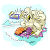 Cartoon: yeti-selfie (small) by REIBEL tagged himalaya,yeti,selfie,smartphone,schlafen,biwag,gletscher,heimlich