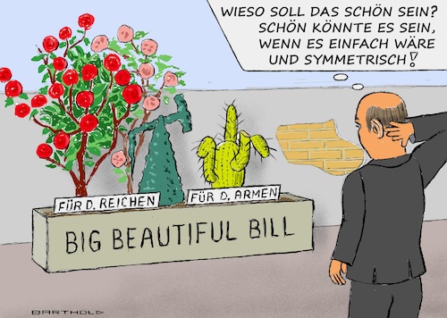 Cartoon: Big Beautif. Bill pass. 1. Lesng (medium) by Barthold tagged usa,trump,haushaltsgesetz,big,beautiful,bill,passiert,erste,lesung,senat,blumentrog,links,rosen,mitte,ölbohrturm,strauch,zugeschnitten,rechts,kaktus,betrachter,bewertet,schönheit,cartoon,karikatur,barthold,usa,trump,haushaltsgesetz,passiert,erste,lesung,senat,blumentrog,links,rosen,mitte,ölbohrturm,strauch,zugeschnitten,rechts,kaktus,betrachter,bewertet,schönheit,cartoon,karikatur,barthold