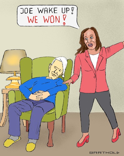 Cartoon: Election Victory Joe Biden (medium) by Barthold tagged usa,united,states,presidential,election,2020,victory,biden,vice,president,kamala,harris,armchair,sleepy,joe,cartoon,caricature,barthold,usa,united,states,presidential,election,2020,victory,biden,vice,president,kamala,harris,armchair,sleepy,joe,cartoon,caricature,barthold