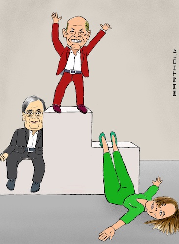 Cartoon: Ergebnis Bundestagswahl 2021 (medium) by Barthold tagged deutschland,bundestagswahl,2021,siegerpodest,siegertreppchen,kanzlerkandidaten,olaf,scholz,spd,armin,laschet,cdu,union,annalena,baerbock,die,grünen,grüne,cartoon,karikatur,barthold,deutschland,bundestagswahl,2021,siegerpodest,siegertreppchen,kanzlerkandidaten,olaf,scholz,spd,armin,laschet,cdu,union,annalena,baerbock,die,grünen,grüne,cartoon,karikatur,barthold