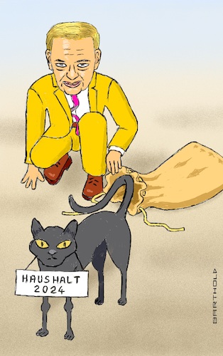 Cartoon: Haushalt 2024 (medium) by Barthold tagged christian,lindner,bundeshaushalt,2024,kürzungen,alle,resorts,zuschüsse,renten,pflegeversicherung,elterngeld,katze,dürr,dünn,sack,cartoon,karikatur,barthold,christian,lindner,bundeshaushalt,2024,kürzungen,alle,resorts,zuschüsse,renten,pflegeversicherung,elterngeld,katze,sack,cartoon,karikatur,barthold