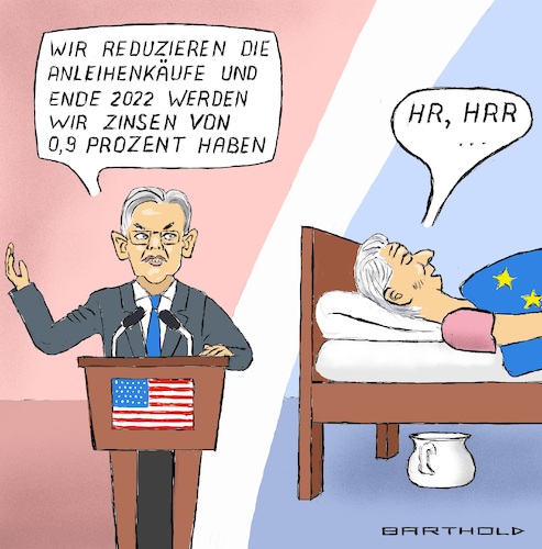 Cartoon: Inflat. ein Probl. zw. Antworten (medium) by Barthold tagged inflation,jerome,powell,fed,usa,reduktion,anleihenkäufe,ankündigung,zinserhöhung,christine,lagarde,ezb,keine,maßnahmen,bett,schlafen,schnarchen,problem,antworten,cartoon,karikatur,barthold,inflation,jerome,powell,fed,usa,reduktion,anleihenkäufe,ankündigung,zinserhöhung,christine,lagarde,ezb,keine,maßnahmen,bett,schlafen,schnarchen,cartoon,karikatur,barthold