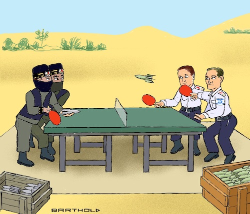 Cartoon: Sie spielen wieder . . . (medium) by Barthold tagged israel,gaza,palästinenser,wechselseitiger,beschuss,raketen,islamischer,dschihad,pij,tischtennis,munitionskisten,dschihadisten,armee,kommandeure,wüste,cartoon,karikatur,barthold,israel,gaza,palestinenser,wechselseitiger,beschuss,raketen,islamischer,dschihad,pij,tischtennis,munitionskisten,dschihadisten,armee,kommandeure,wüste,cartoon,karikatur,barthold