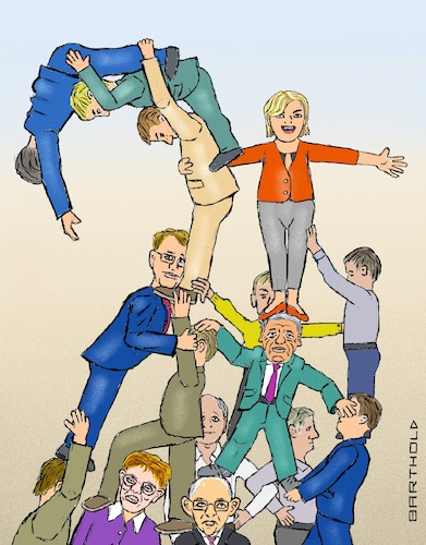 Cartoon: Unzufrieden mit der Spitze (medium) by Barthold tagged cdu,union,wahldesaster,2021,neuwahl,parteivorsitzenden,parteivorstand,parteitag,julia,klöckner,daniel,günther,volker,bouffier,annegret,kramp,karrenbauer,wolfgang,schäuble,menschenpyramide,akrobatik,hängende,spitze,cartoon,karikatur,barthold,cdu,union,wahldesaster,2021,neuwahl,parteivorsitzenden,parteivorstand,parteitag,julia,klöckner,daniel,günther,volker,bouffier,annegret,kramp,karrenbauer,wolfgang,schäuble,menschenpyramide,akrobatik,hängende,spitze,cartoon,karikatur,barthold