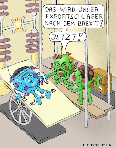 Cartoon: Virus Frankensteinensis (medium) by Barthold tagged corona,virus,neue,mutante,großbritannien,risiko,labor,frankenstein,wissenschaftler,initialimpuls,leben,cartoon,karikatur,barthold,corona,virus,neue,mutante,großbritannien,risiko,labor,frankenstein,wissenschaftler,initialimpuls,leben,cartoon,karikatur,barthold