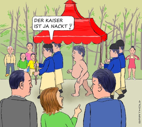 Xi in seinem Demokratie-Ornat Xi in seinem Demokratie-Ornat